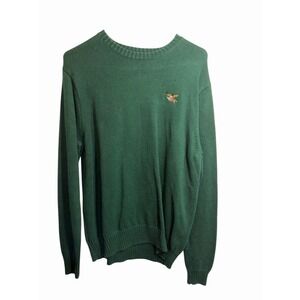 american living mens green long sleeve pullover‎ sweater size medium cotton knit
